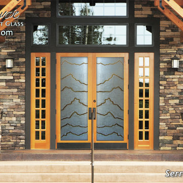 Serrated Glass Front Doors - Exterior Glass Doors - Glass Entry Doors