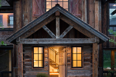 Inspiration for a rustic entryway remodel in Other