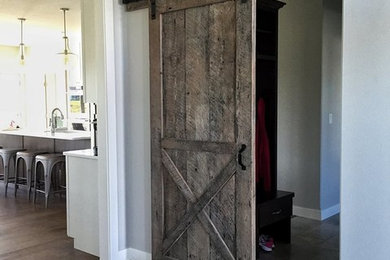 Inspiration for a rustic entryway remodel in Other