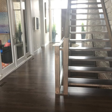 Smoky Grey Hardwood Floor - Entry
