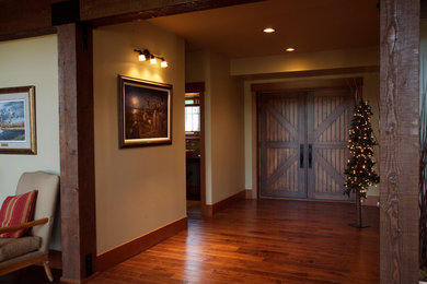 Inspiration for a rustic entryway remodel in Seattle