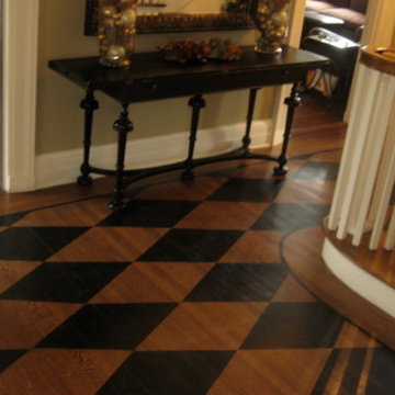 South Orange, NJ hand painted wood floor