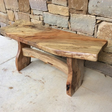 Spalted Elm Live Edge Bench