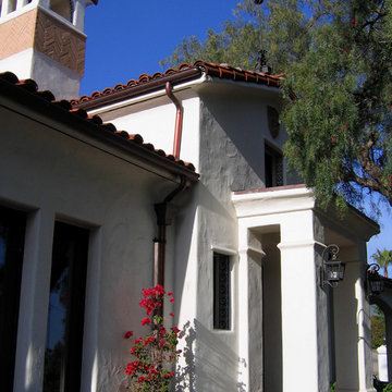 Spanish Colonial Revival Entry Tower with Portico