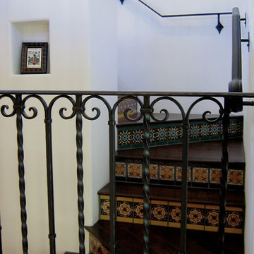 Spanish Style Staircase in Santa Barbara, California