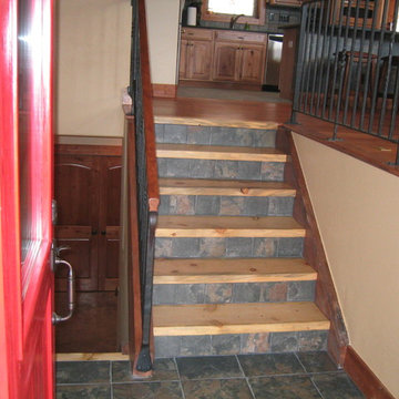 Split stairway at front door
