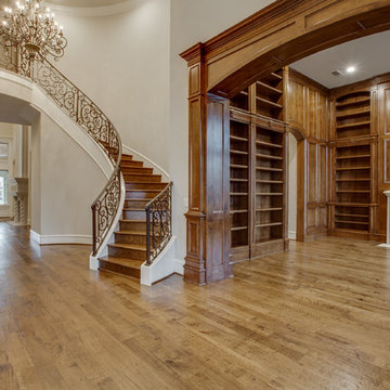 Spriral stair and two story home library