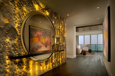 Example of a minimalist entryway design in Miami