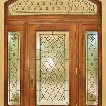 Stained Glass Transom and Sidelights