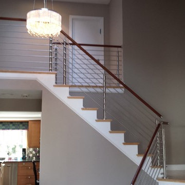 Stainless railing system install Sharon, MA