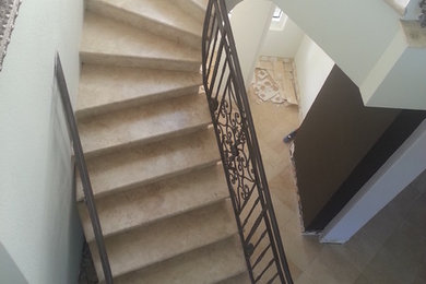 Stairwells before and after