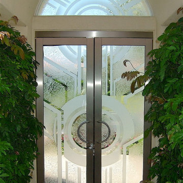 Sun Odyssey Glass Entry Doors with Transom Window