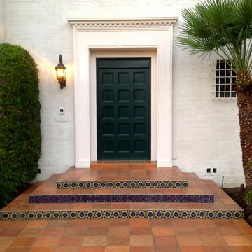 Terra Cotta and hand painted deco tile Installation