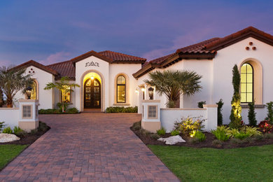 Example of a tuscan entryway design in Tampa