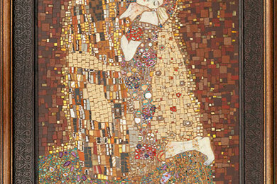 The Kiss, Custom Mosaic Wall Art