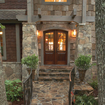 The Mountain Top Lodge House Plan 09110, Front Entrance