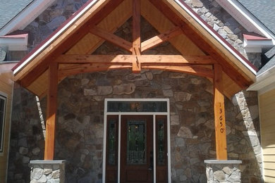 Timber frame front entry