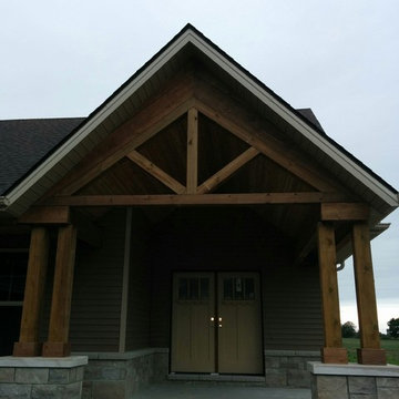 Timber gable end accents
