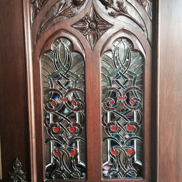 Traditional & Transitional Leaded Stained Glass doors & windows