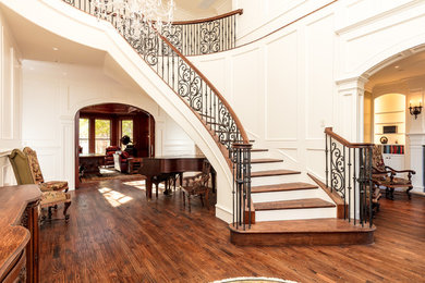 Example of a huge classic foyer design in Dallas