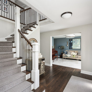 Transitional Kitchen and First Floor Flock Remodel - Naperville