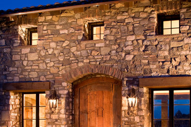 Mountain style entryway photo in San Diego