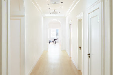 Example of a transitional hallway design in San Francisco