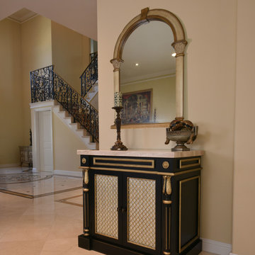 Vellagio Classico Cabinet in Nero Oro with Italian Marble Top
