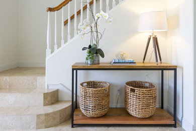 Inspiration for a transitional entryway remodel in Orange County
