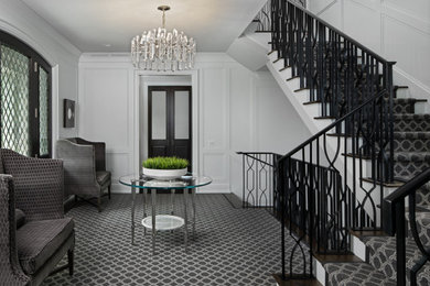 Inspiration for a transitional entryway remodel in Detroit