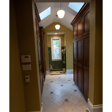 Vintage Mudroom with shoe rinse in Oak Park River Forest
