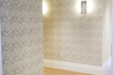 Wallpaper installation and bathroom remodeling