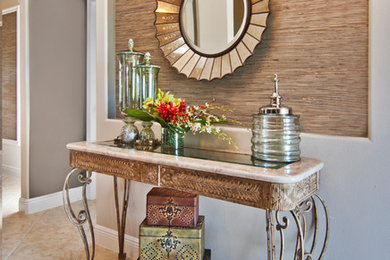 Inspiration for a transitional entryway remodel in Orlando