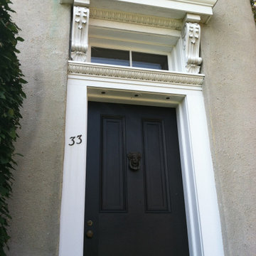 White decorative door frame