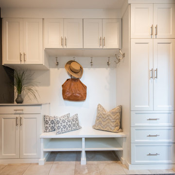 White Shaker Style Mudroom