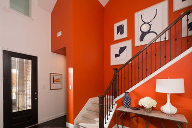 Inspiration for a contemporary entryway remodel in Dallas