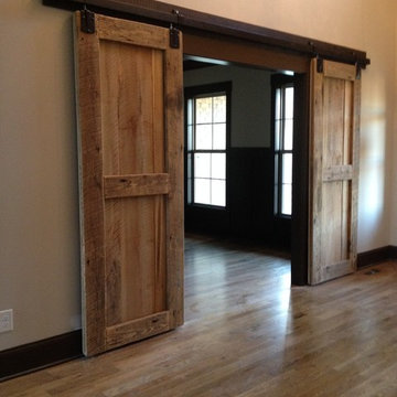 Willson Custom Home Plan: custom study barn doors