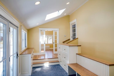 Inspiration for a timeless entryway remodel in Boston