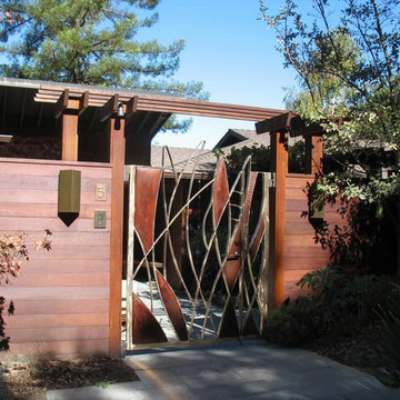 Wood and Steel Entry Gate