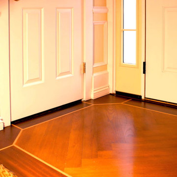 Wood floor entry