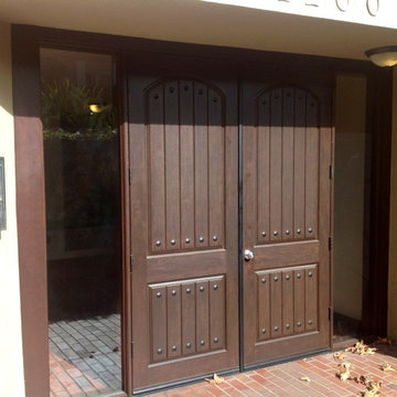 Wood front entry doors West Hollywood