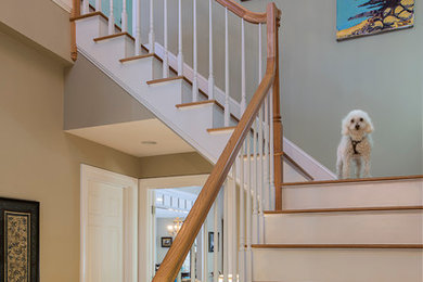 Inspiration for a timeless staircase remodel in Portland Maine