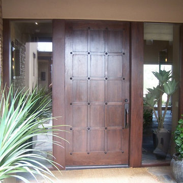 Wooden entry door