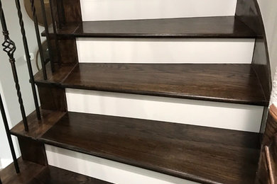 Transitional staircase photo in Houston