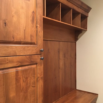 Woodland Custom Home in Rustic Cherry Mudroom