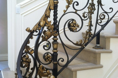 Example of an ornate staircase design in San Francisco