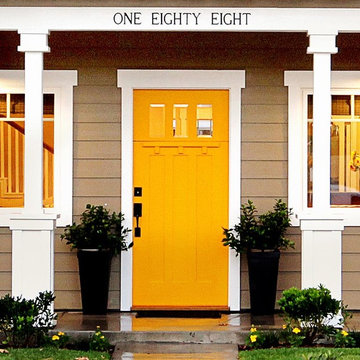 Yellow Craftman Front Door