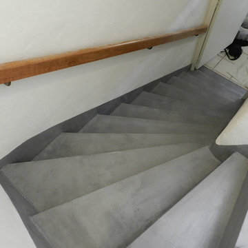 Béton ciré dans escalier