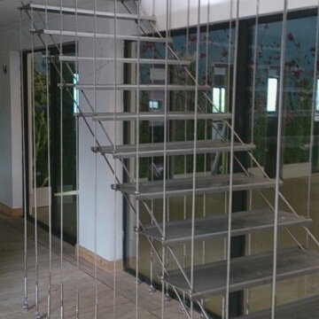 cage d'escalier en câble inox
