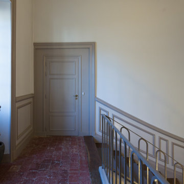 Décoration du hall et de la cage d'escalier d'un hôtel particulier 18ème siècle